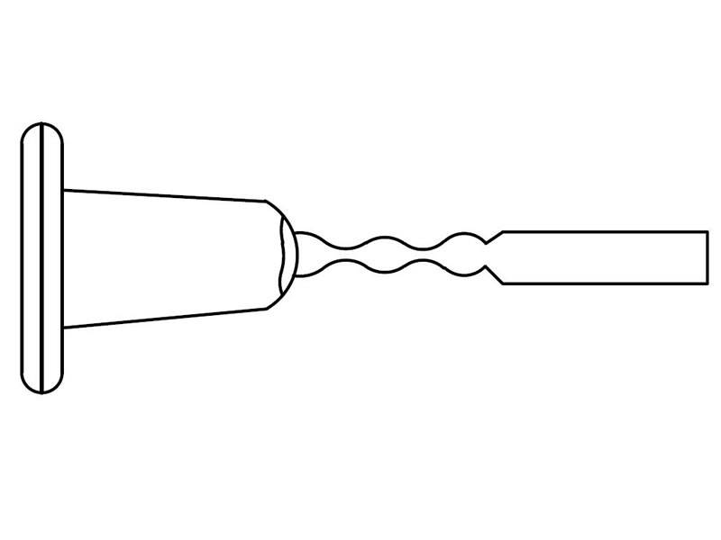 Refractory anchor shape - 33 on the white background.